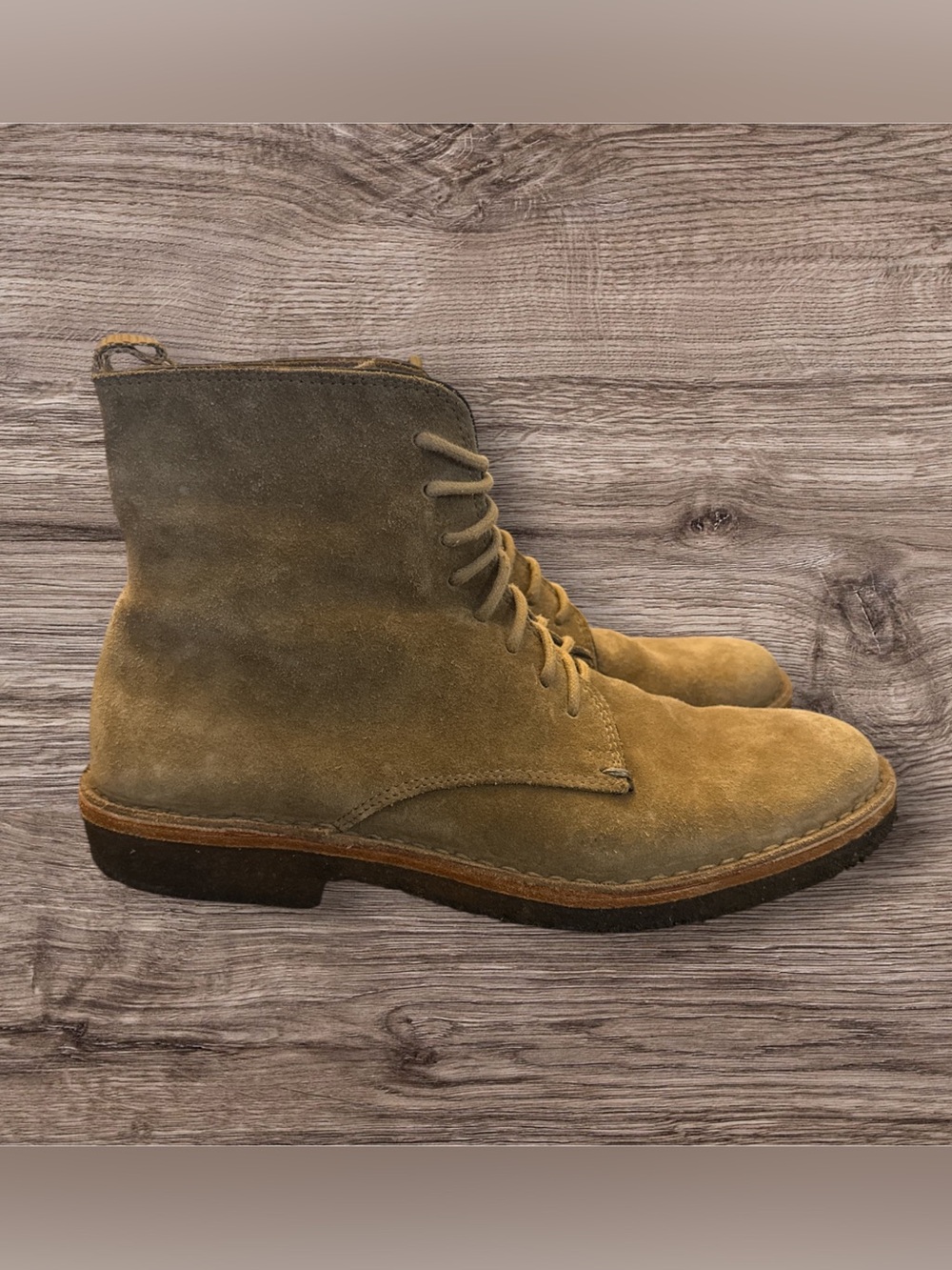 Astorflex Men's Bootflex Boot In Stone Suede Italian Calf Leather Size 8.5 US